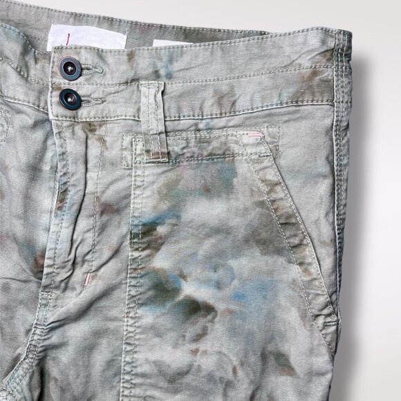 Anthropologie Wanderer Cargo Pants Camo Tie Dye Green Blue 27P - Picture 4 of 9